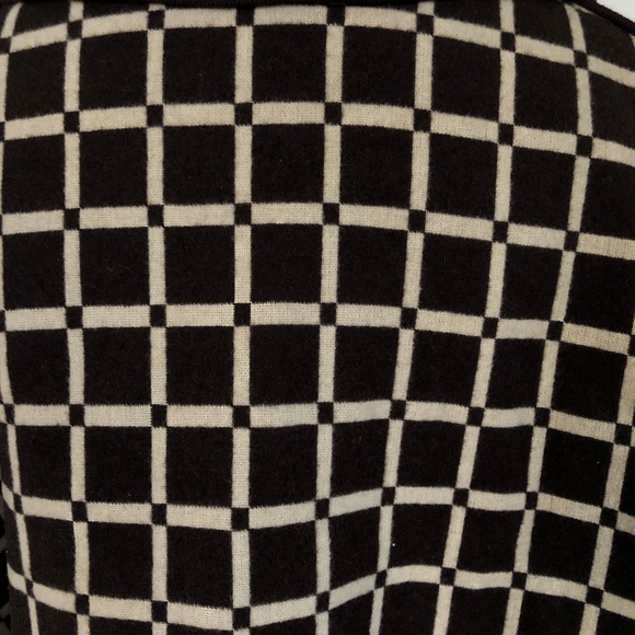 SOLD Vintage 1960s Classic Grid Square Wool Coat - Picture 9 of 10